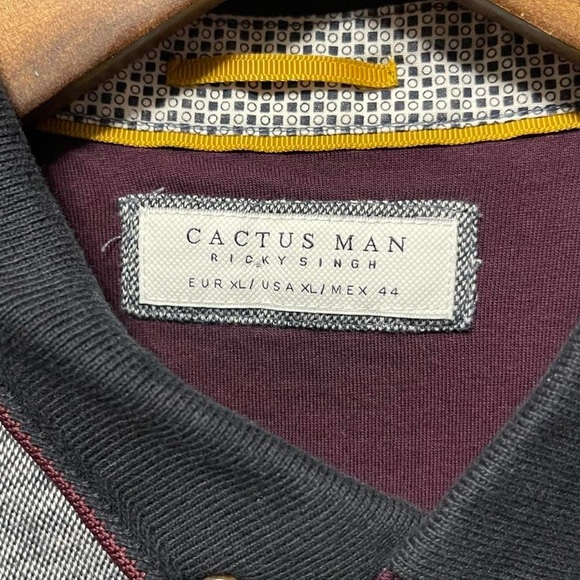 gray blue cactus man short sleeve formal casual front pocket work polo shirt - Picture 3 of 4